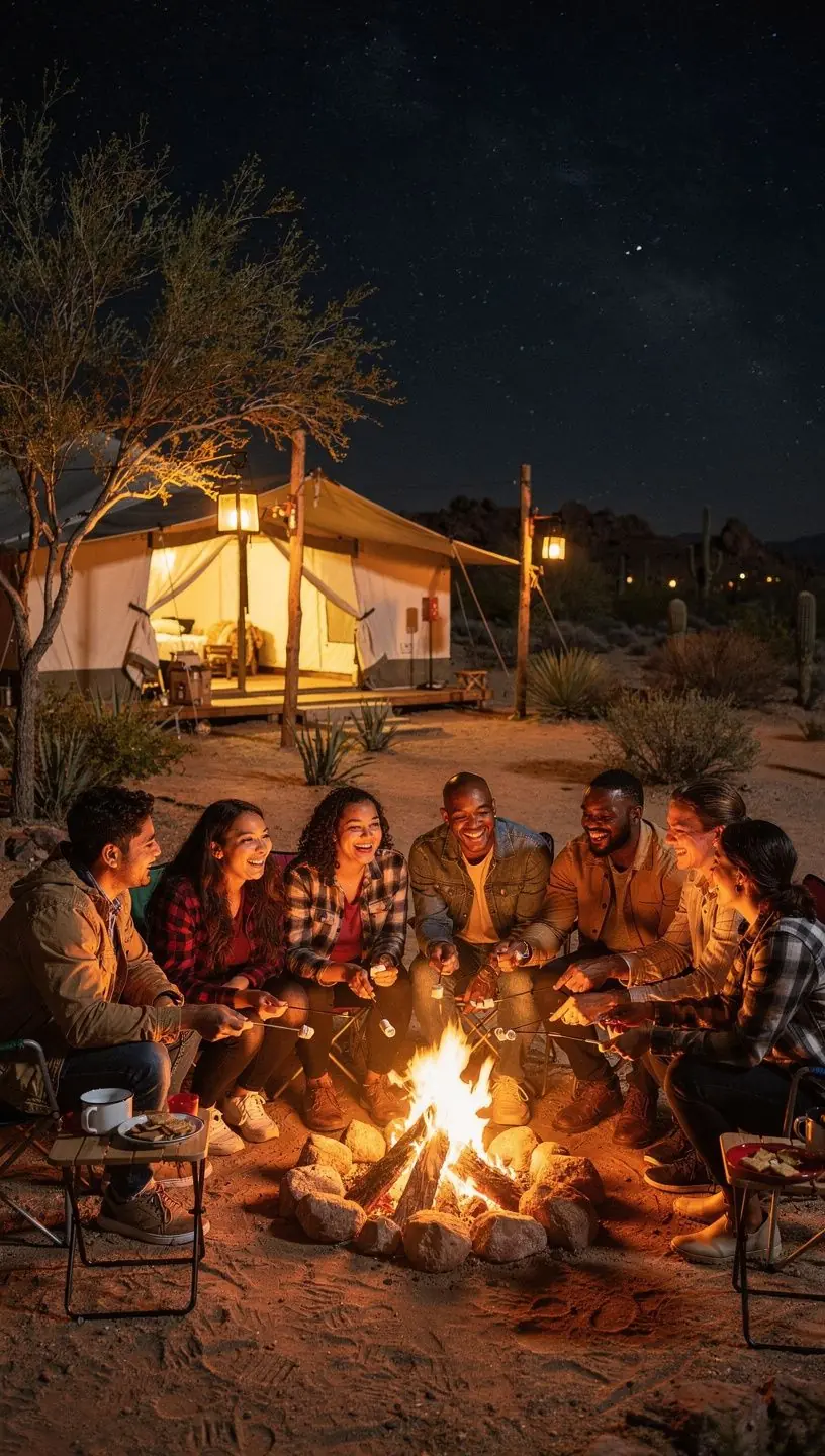 Social media connecting travel communities for group adventures.